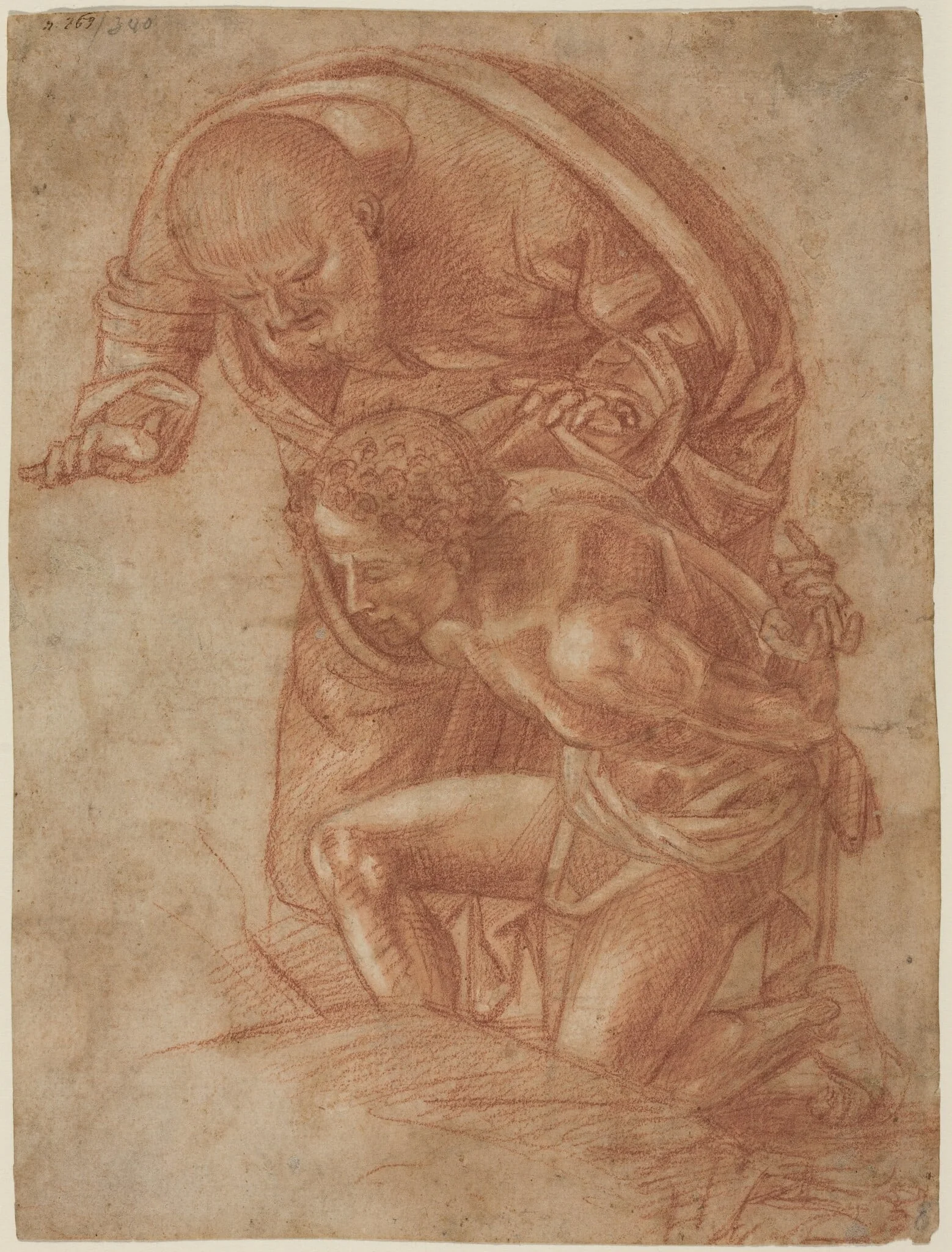 The Sacrifice of Isaac, by Italian, chalk, 1500