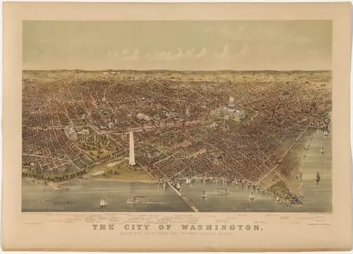The City of Washington: Bird's-Eye View from the Potomac—Looking North