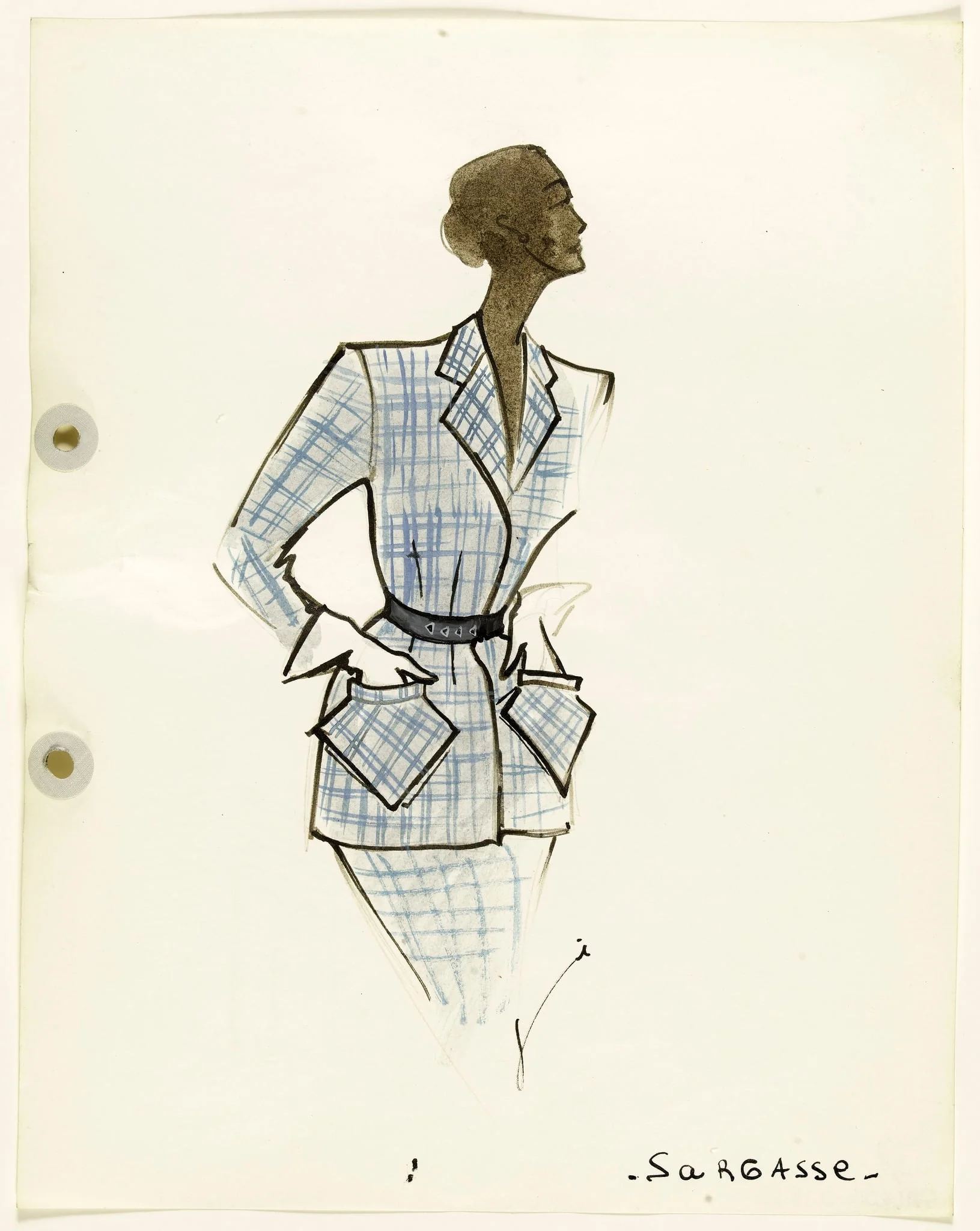 'Sargasse', by Carven, 1951