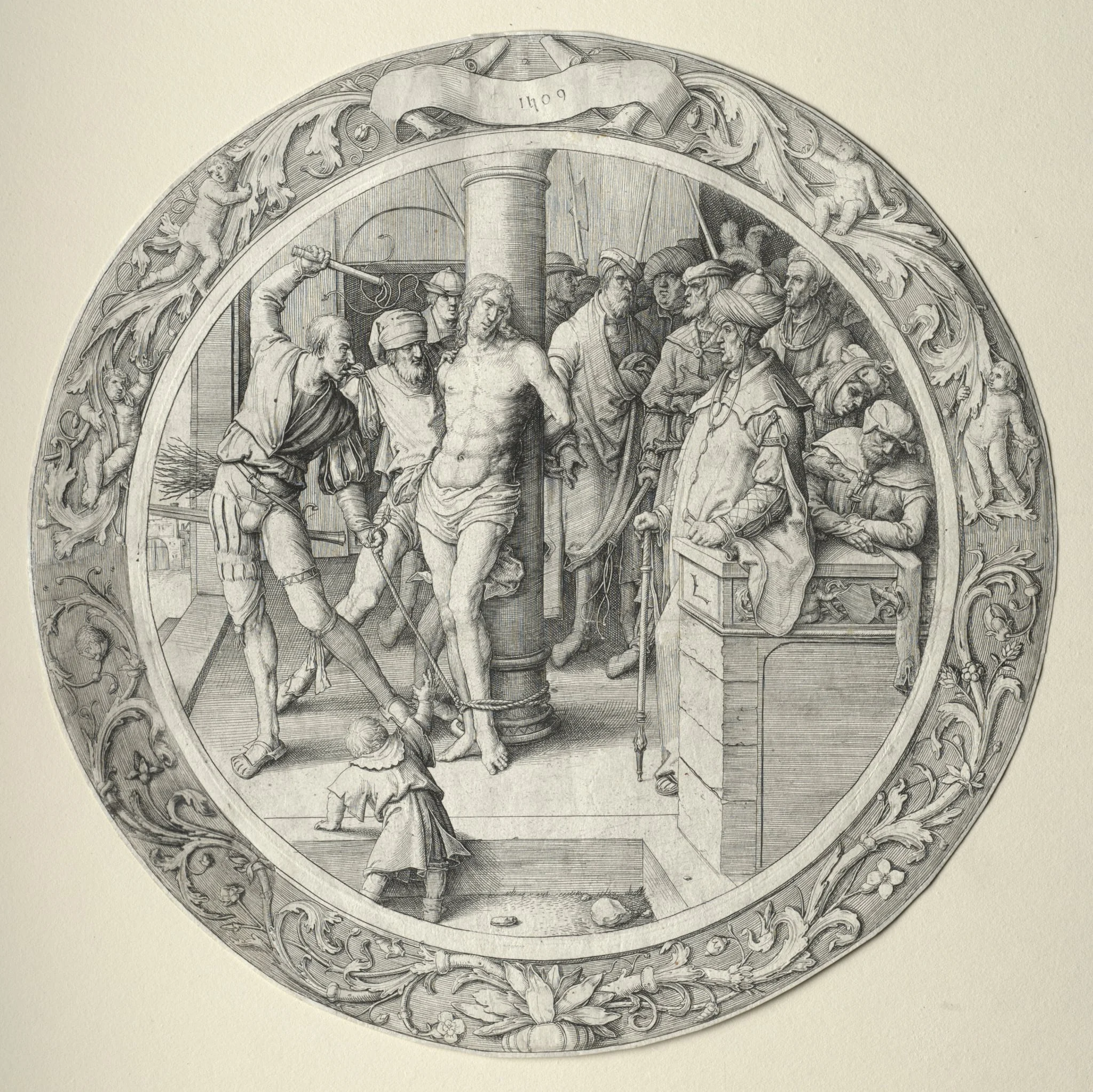 The Round Passion: The Flagellation, by Lucas van Leyden, 1509
