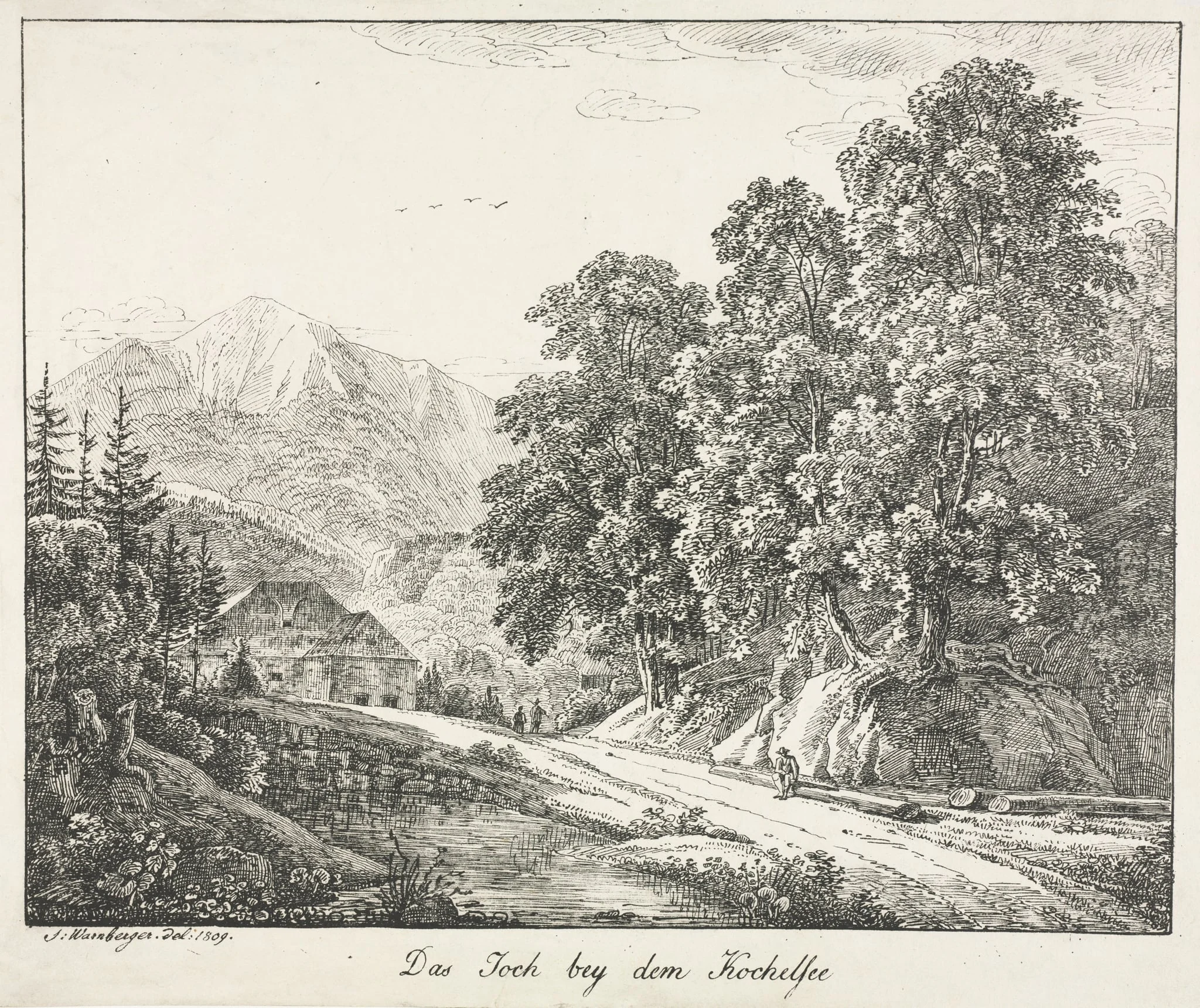 The Path by the Kochelsee, by Simon Warnberger, 1809