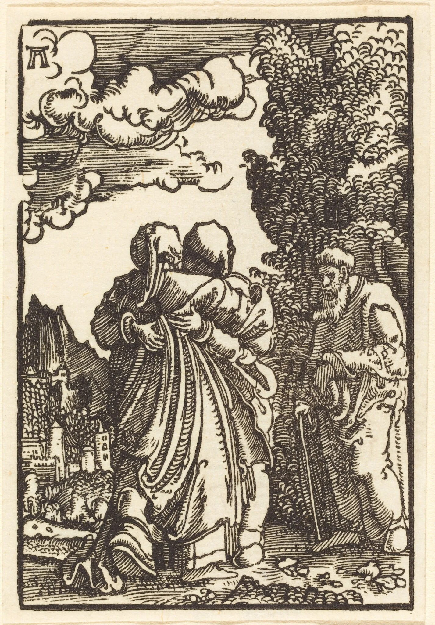 The Visitation, by Albrecht Altdorfer, ink, 1513