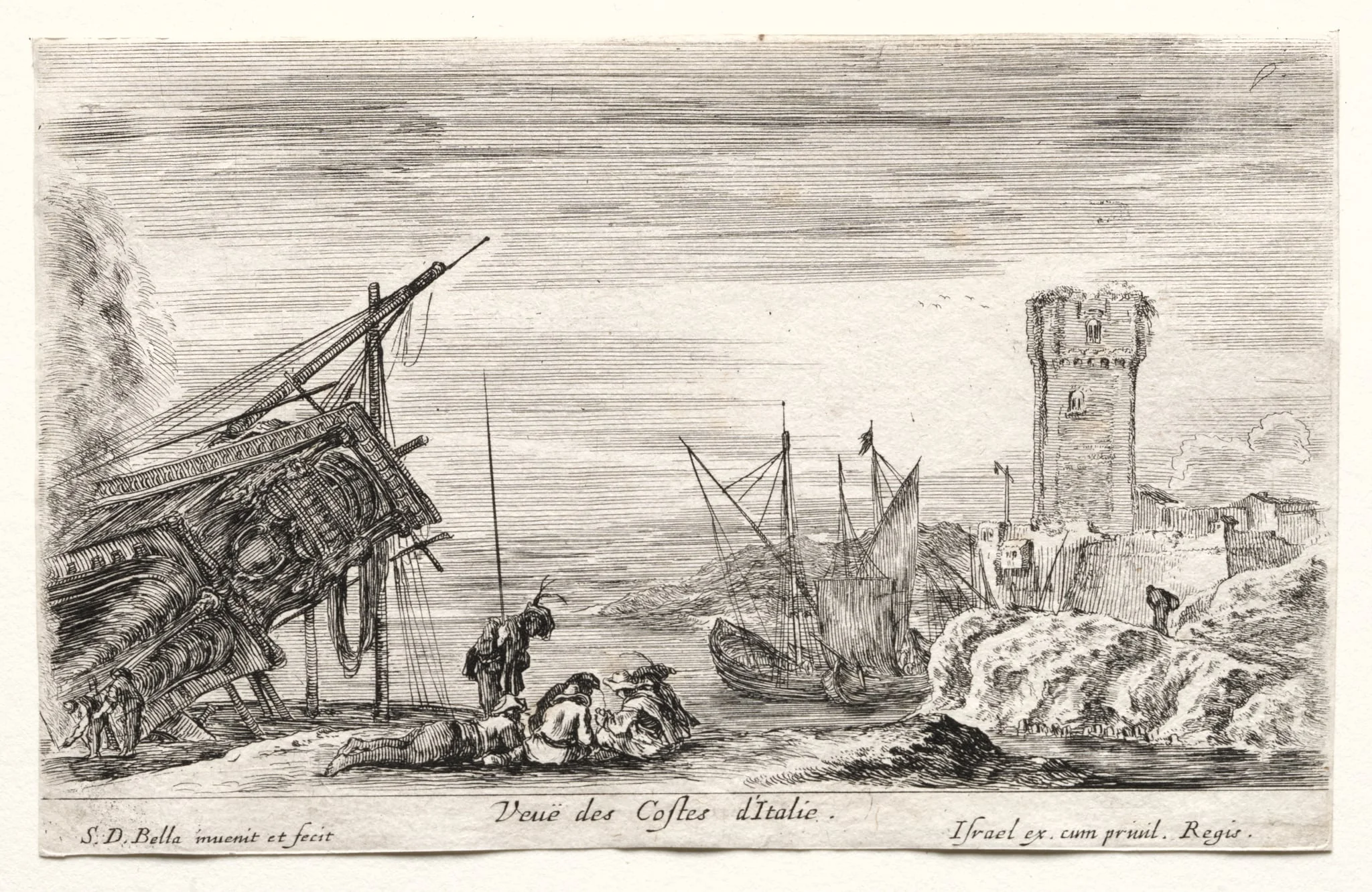 Views of Sea Ports: View of the Italian Coast, by Israel Henriet, 1647