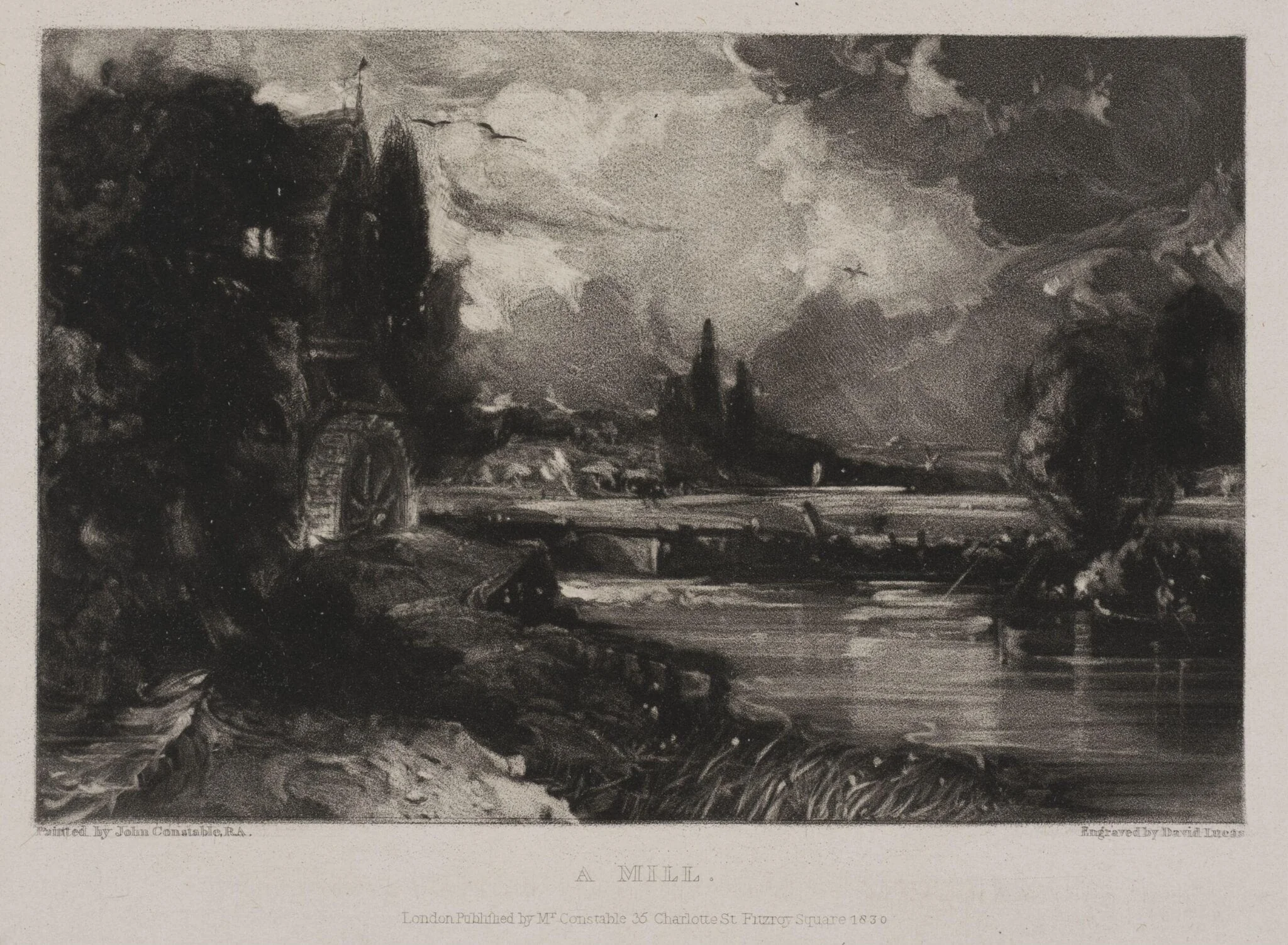 A MILL, by John Constable, 1830