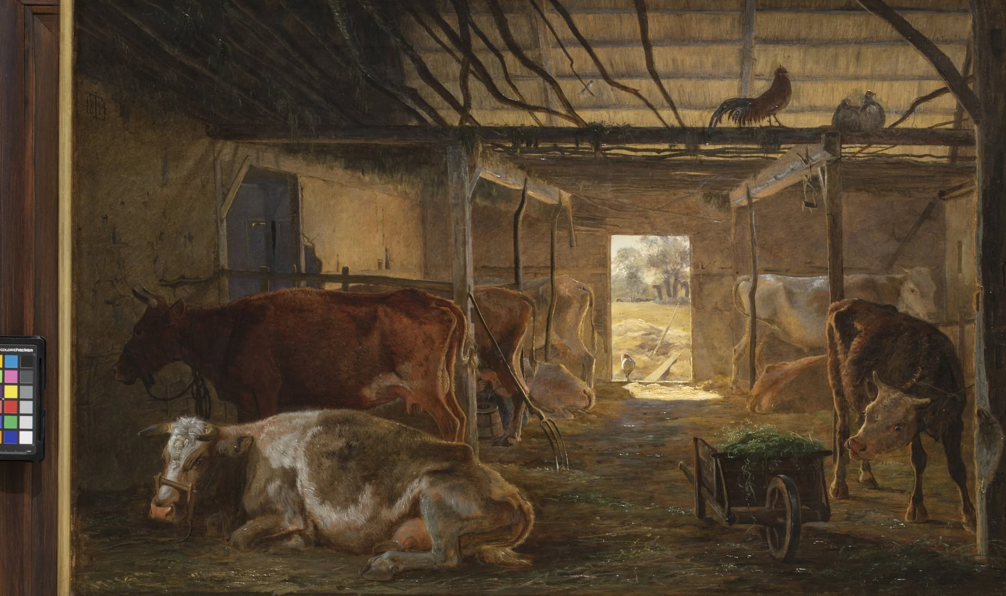 A Cowshed on a Farm at Vejby, Zealand, by Unknown, 1844