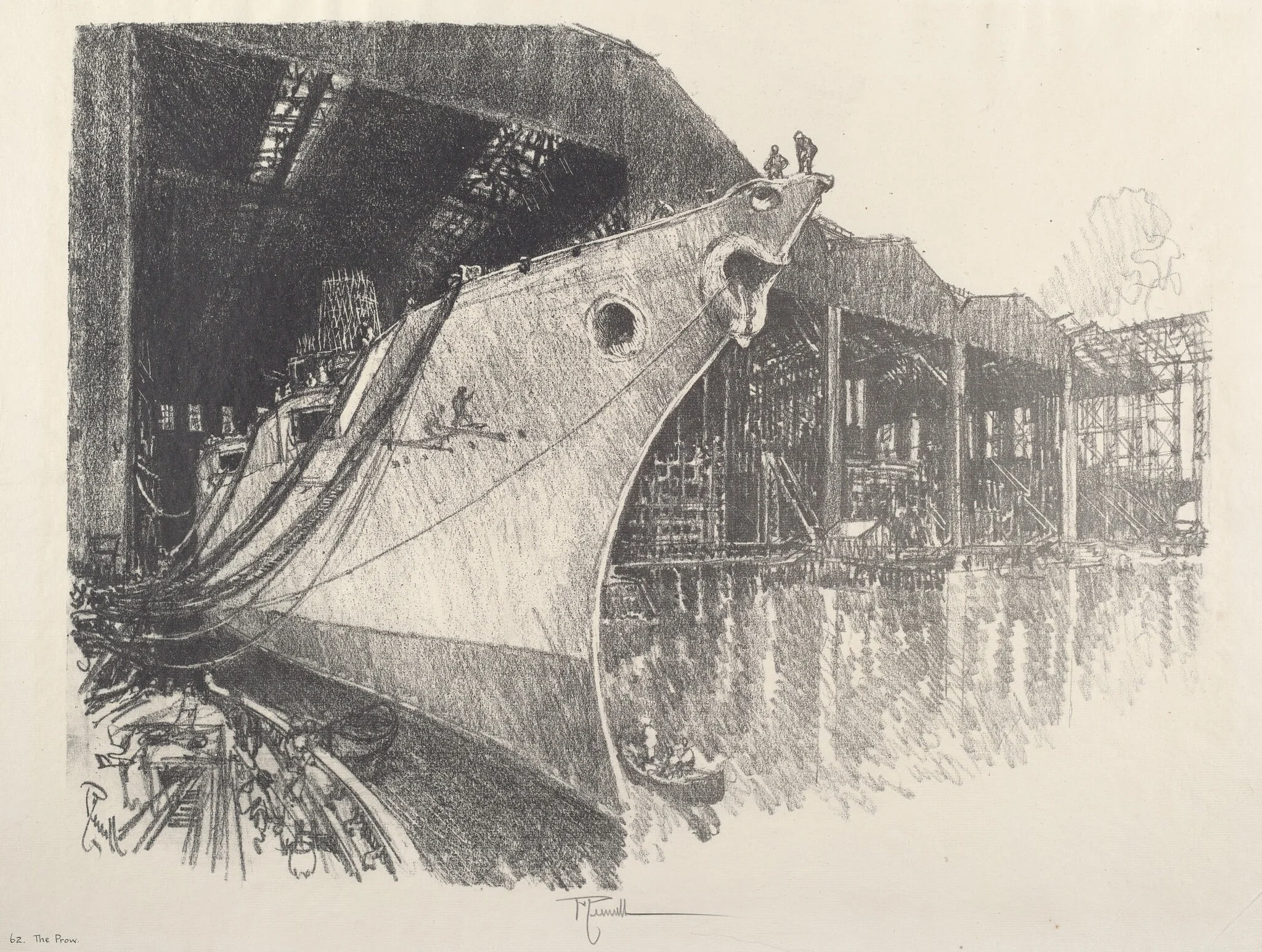 The Prow, by Joseph Pennell, ink, 1917