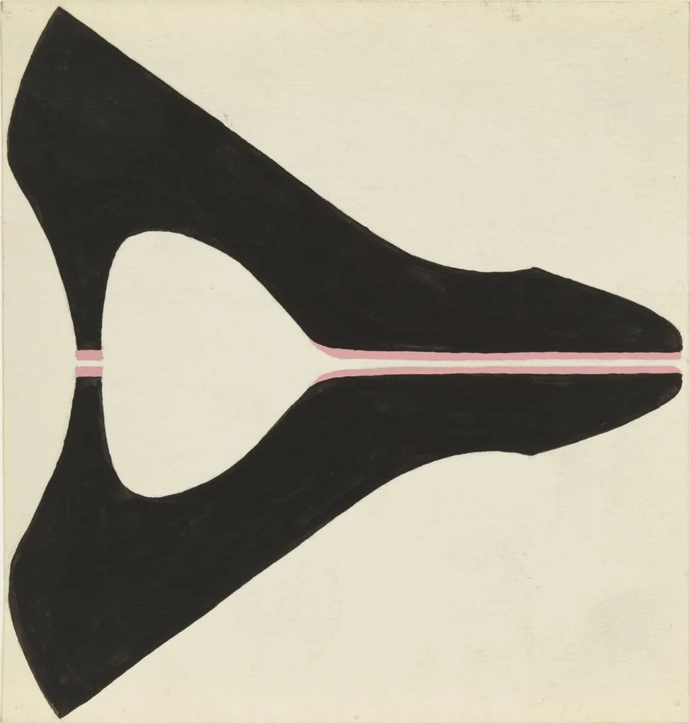 Untitled, by Jo Baer, gouache, 1960