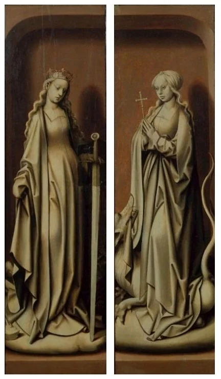 Santa Catarina e Santa Margarida, by Goswin van der Weyden, oil, 1501