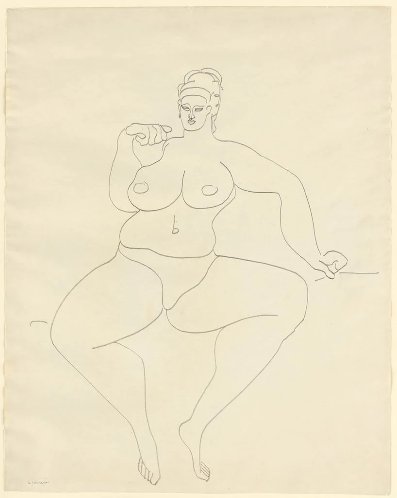 Untitled, by Gaston Lachaise, graphite, 1930