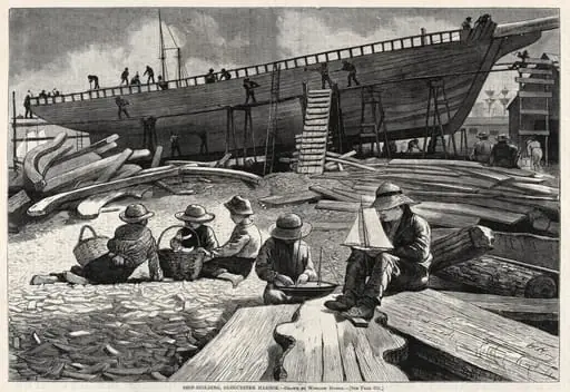 Ship-Building, Gloucester Harbor