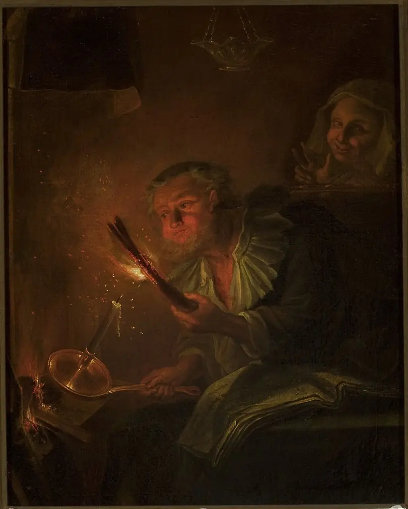 Man with a fire torch