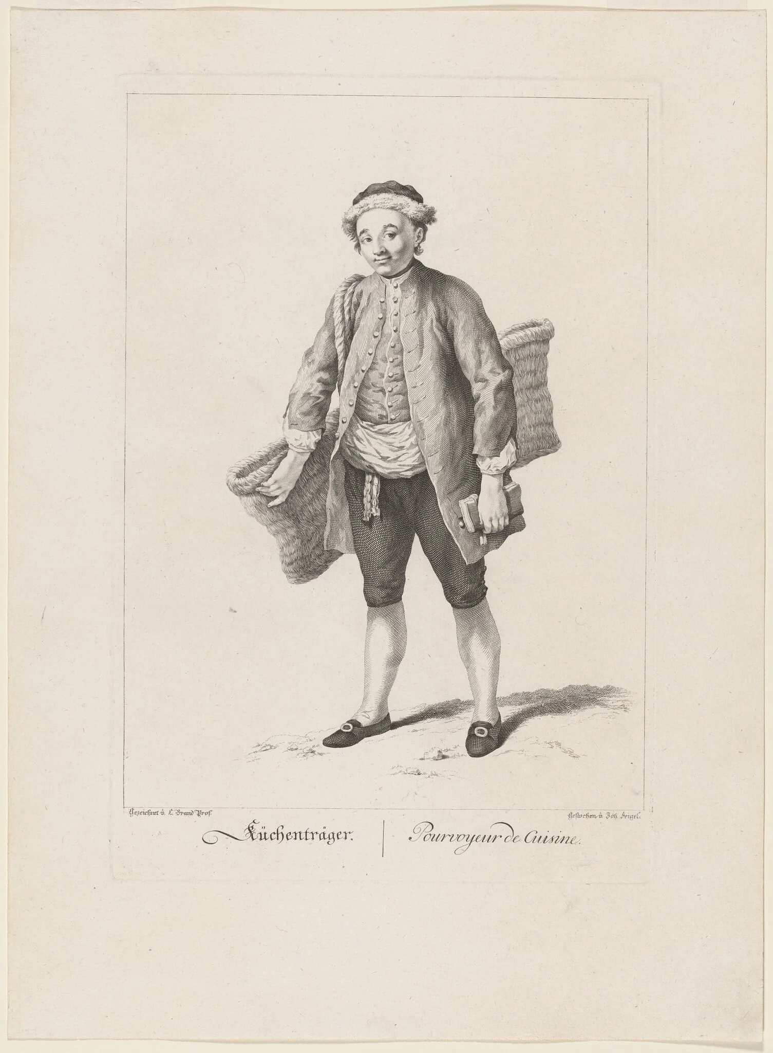 Küchenträger (Food Carrier), by Johann Feigel, ink, 1775