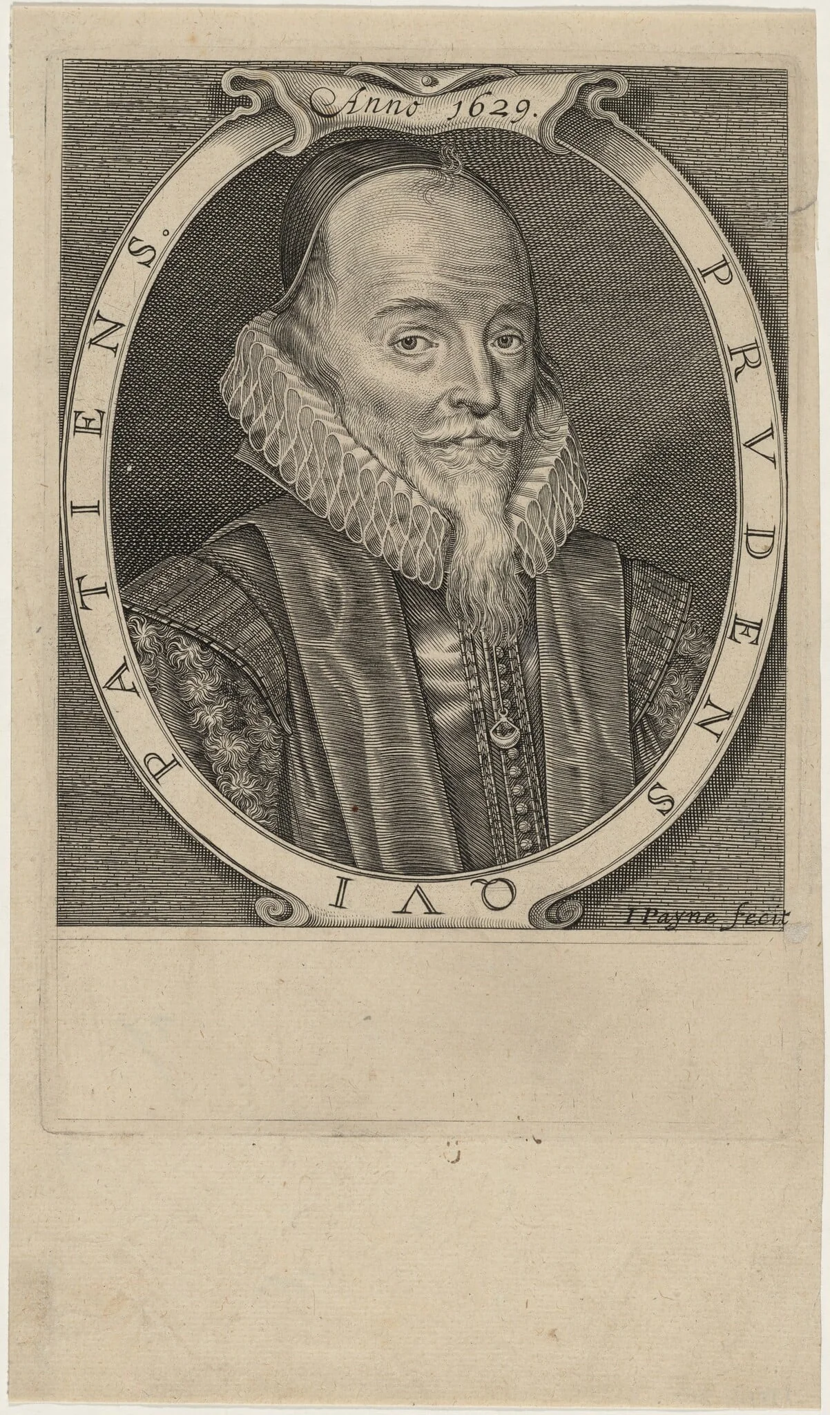 Sir Edward Coke, by John Payne, ink, 1629