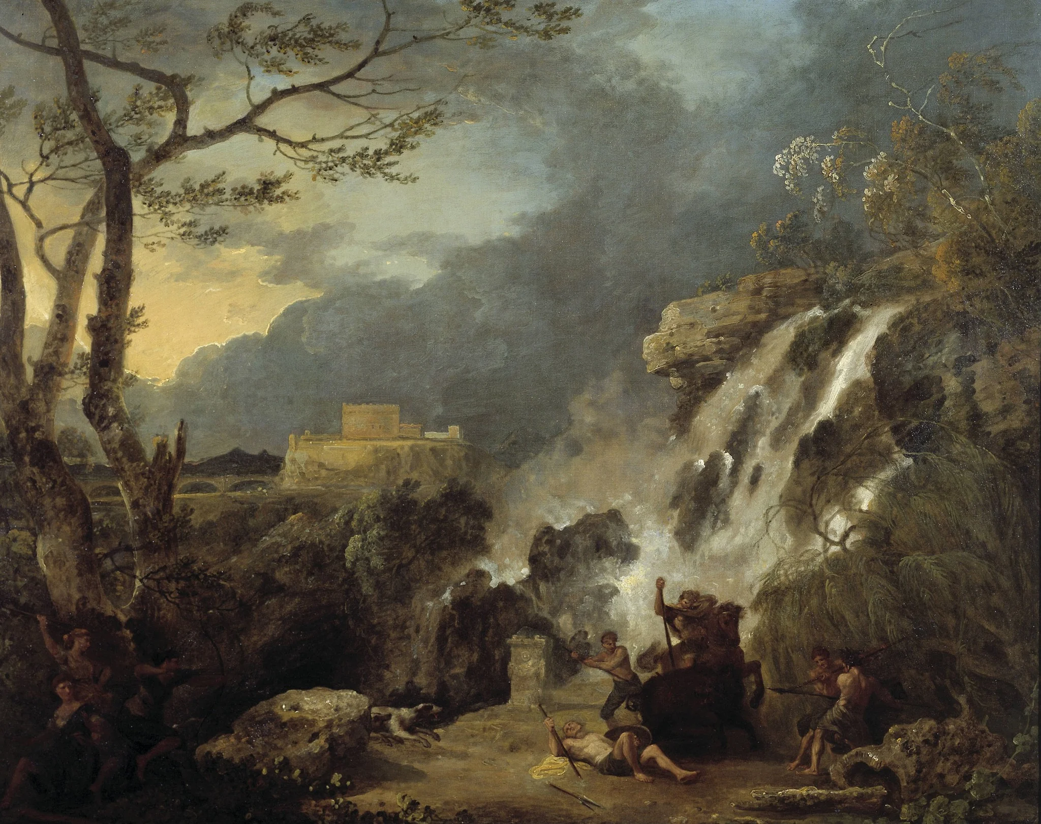 Meleager and Atalanta, by Richard Wilson, oil, 1770