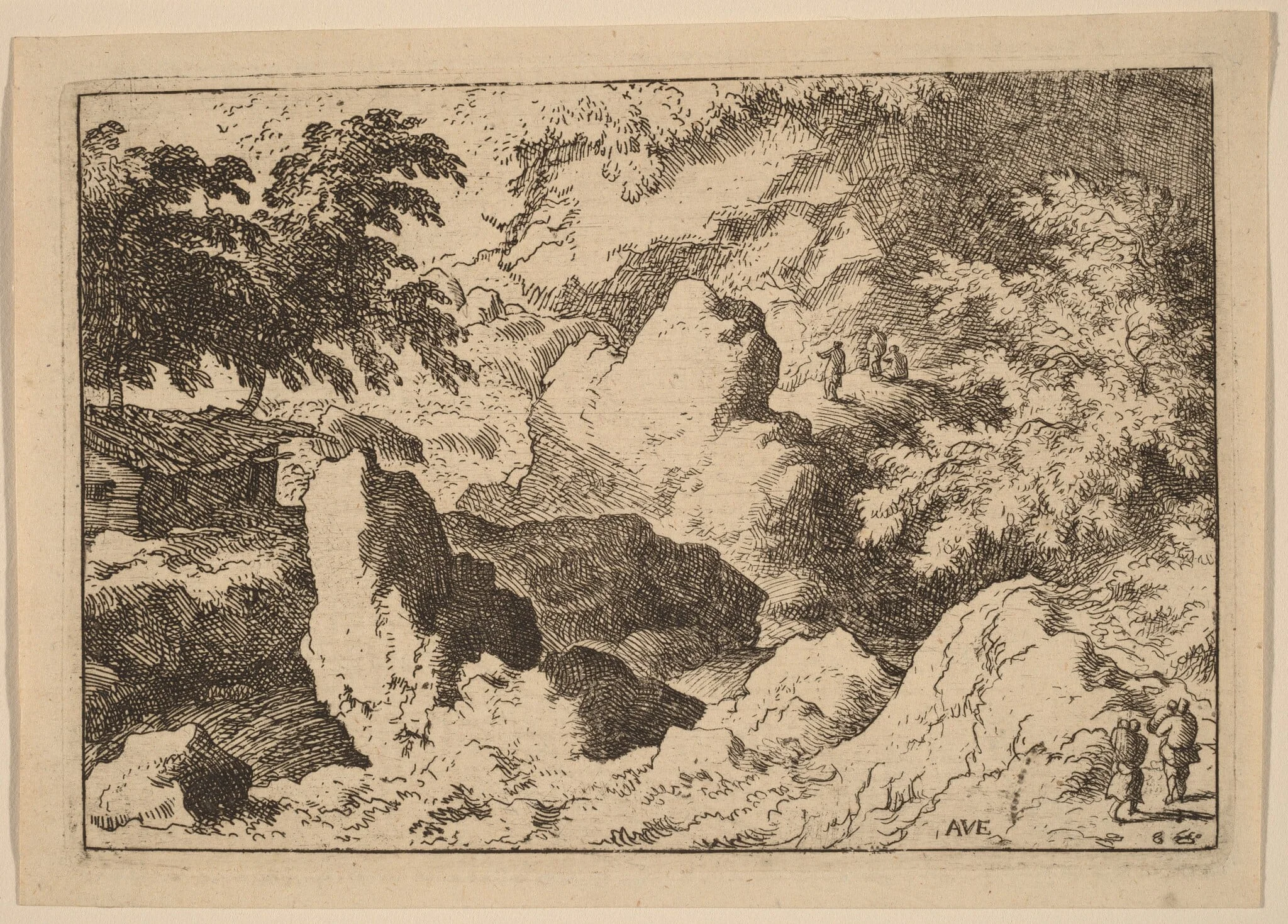 Three Men on a Rock
