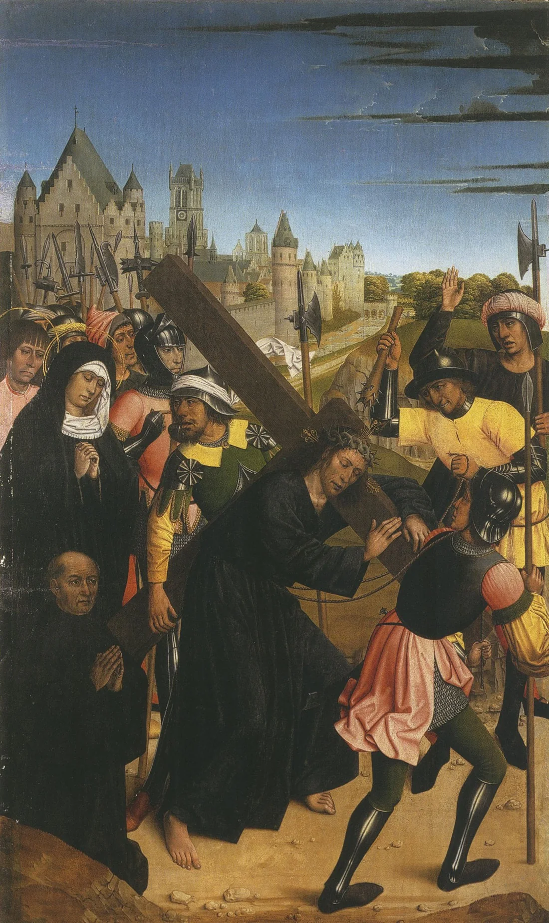 Kruisdraging, by Master of Affligem, oil, 1510