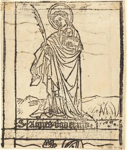 Saint Agnes [verso]