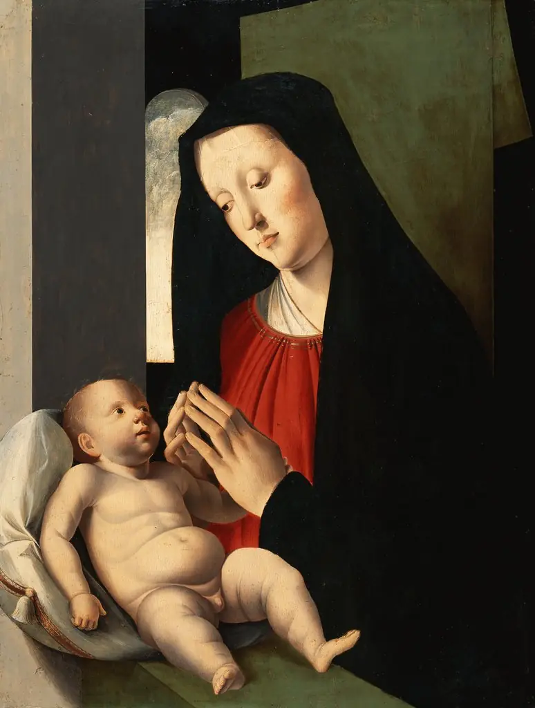 Mary adoring the Child
