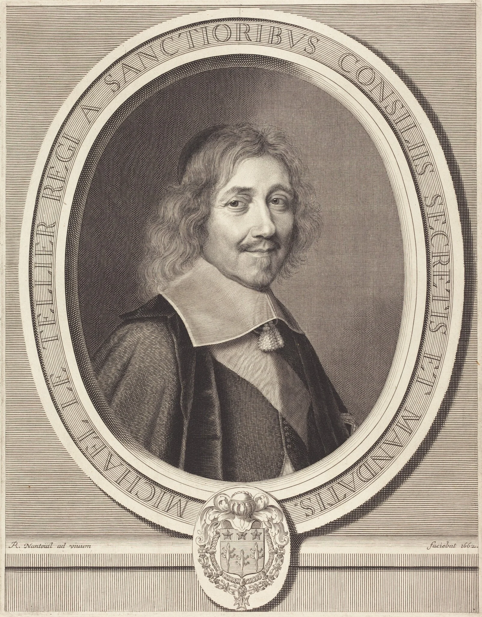 Chancellor Michel Le Tellier, by Robert Nanteuil, ink, 1662
