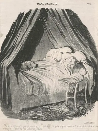Voilà le moment (passé minuit) o∙ le calme et la paix règnent véritablement dans les heureux ménages. Vaut mieux tard que jamais.