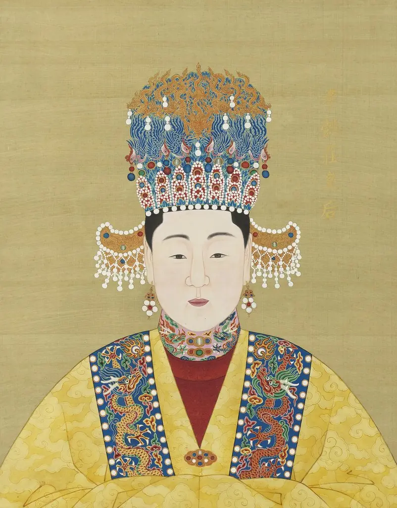 明代帝后半身像册（二）-孝懿庄皇后
