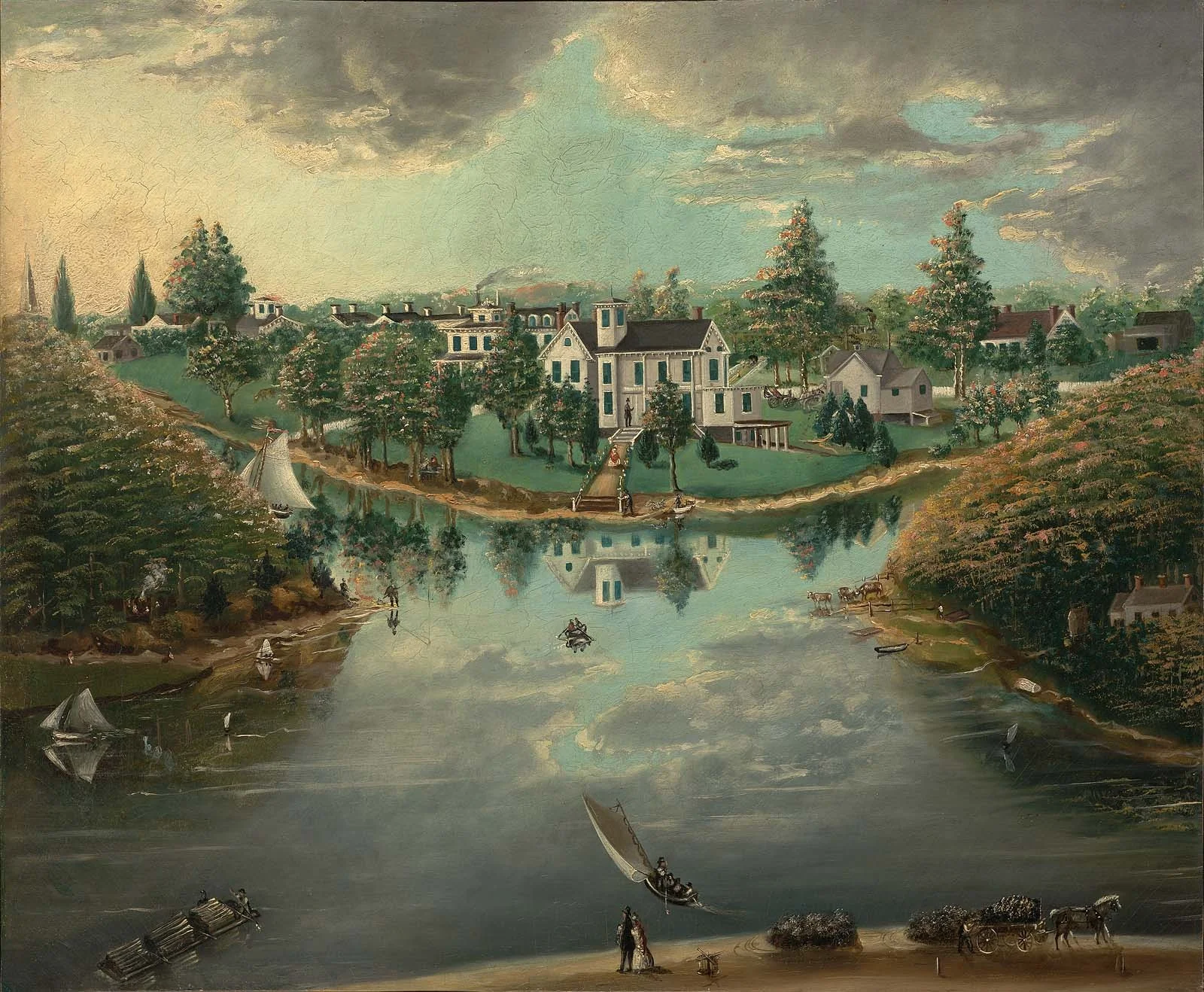 Judd House, Southold, Long Island, by Unknown, oil, 1850