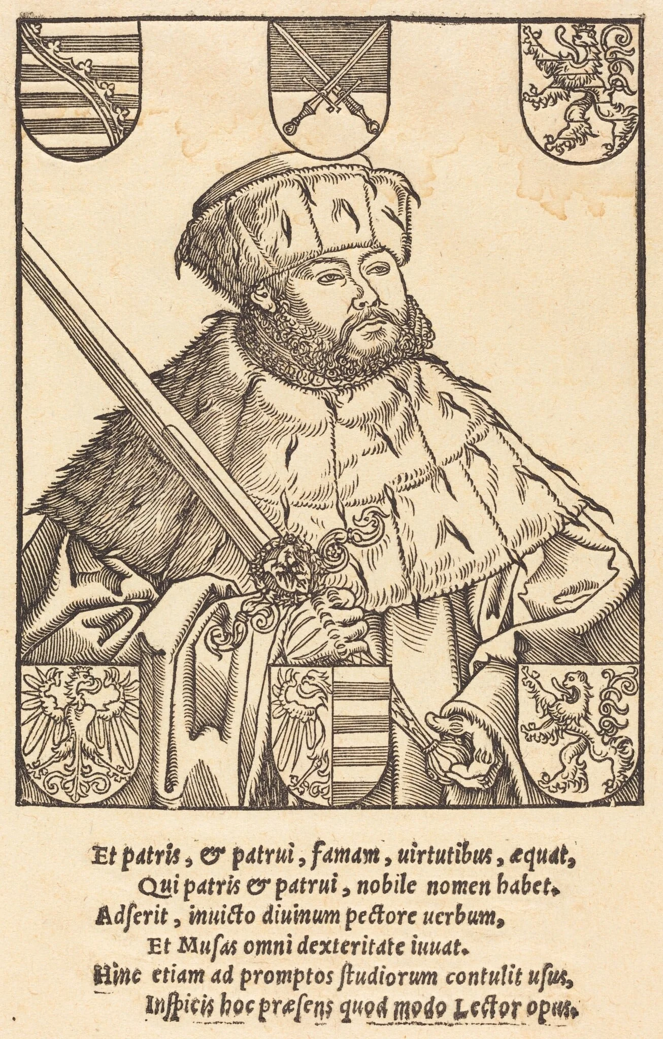 John Frederic the Magnanimous, in Electoral Robes [right], by German 16th Century, ink, 1550