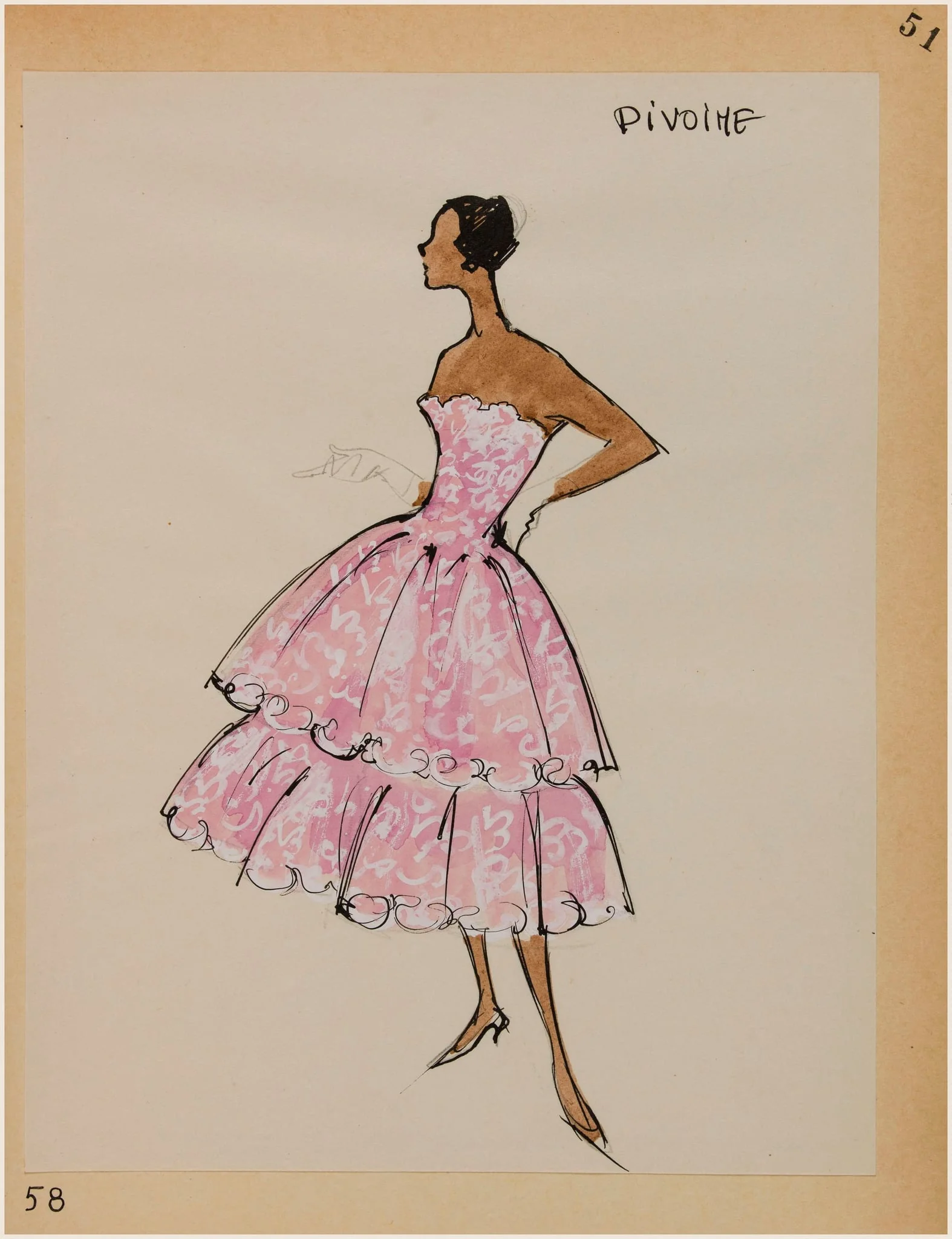 Pivoine, by Carven, 1956