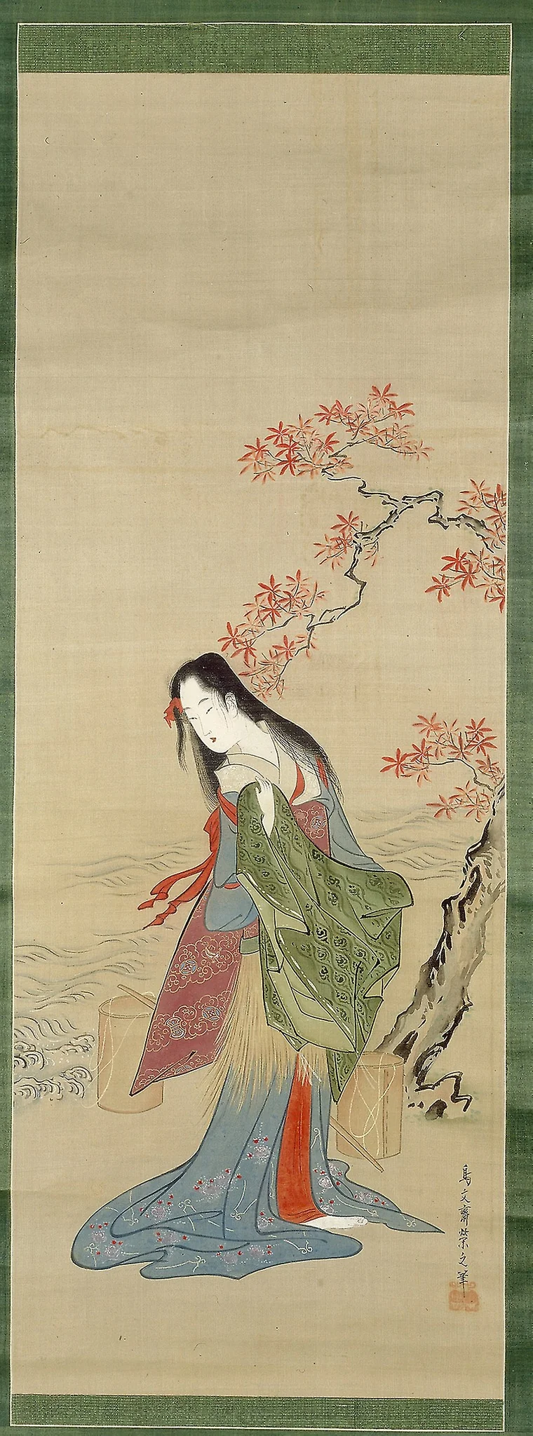 The Salt Maidens, Matsukaze with Yukihira's Coat