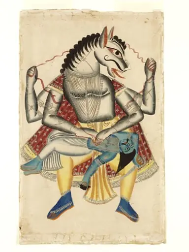 Narasimha and Hiranyakasipu