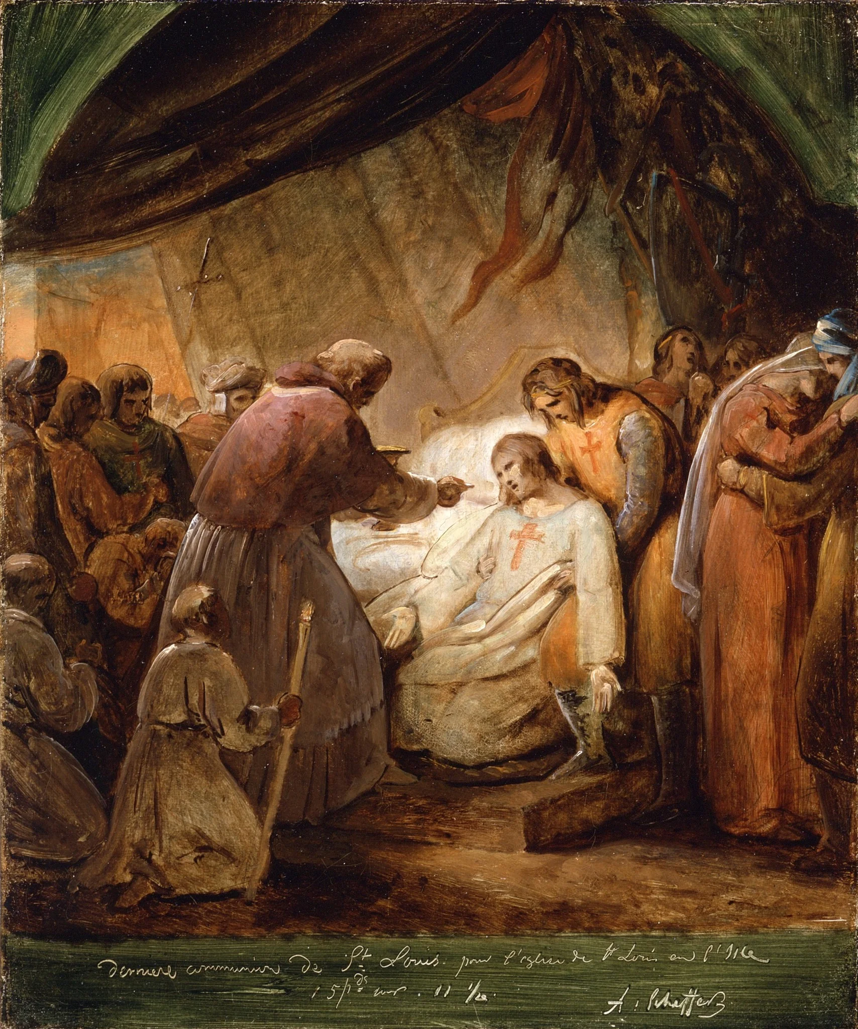 The Last Communion of Saint Louis, by Ary Scheffer, unspecified, 1823