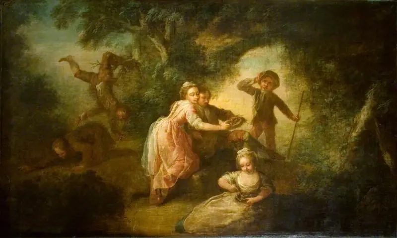 Bird-Nesting (decorative painting for a supper-box at Vauxhall Gardens, London)