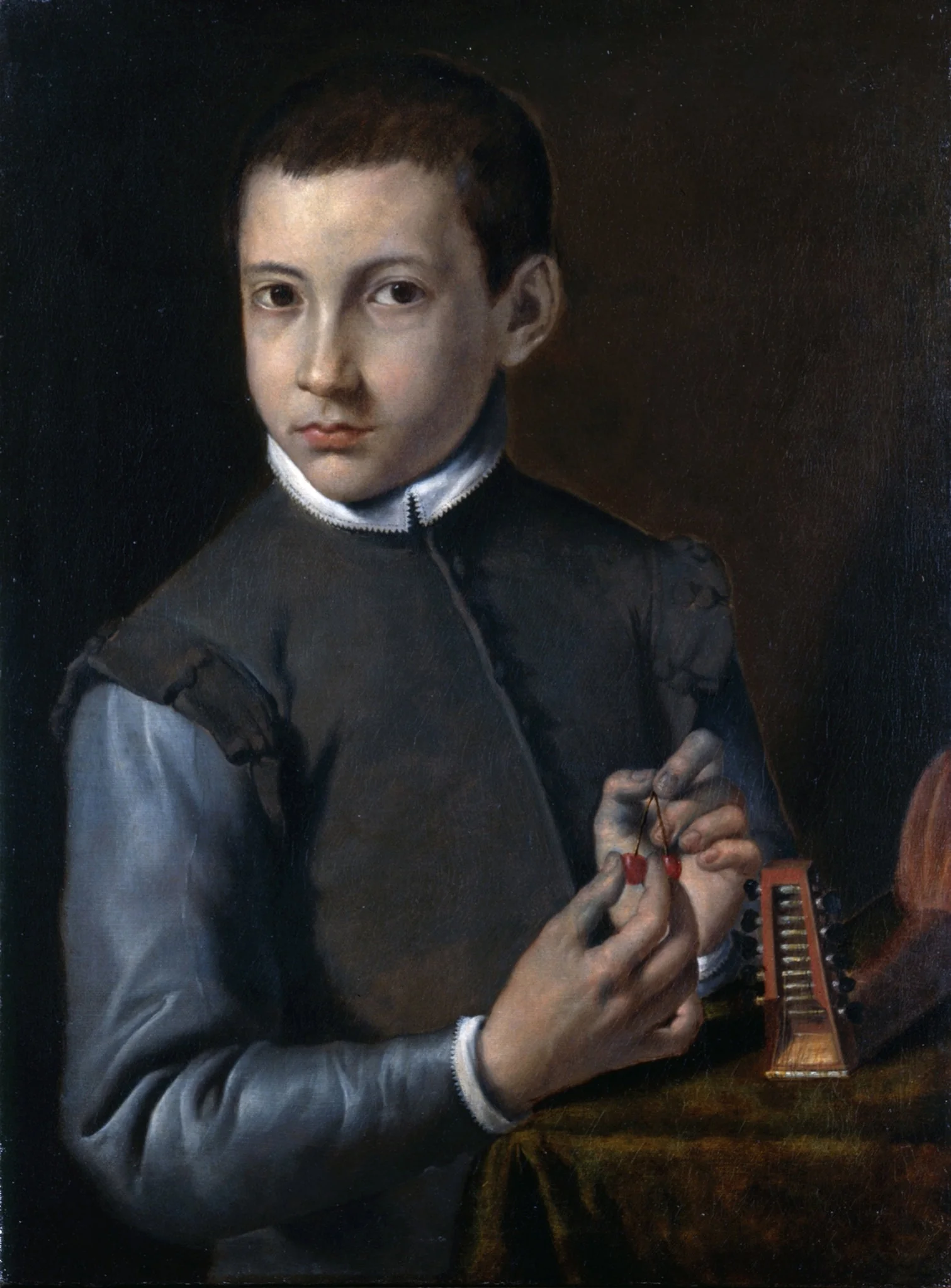 Portrait of young Antonio Carracci, by Agostino Carracci, oil, 1589