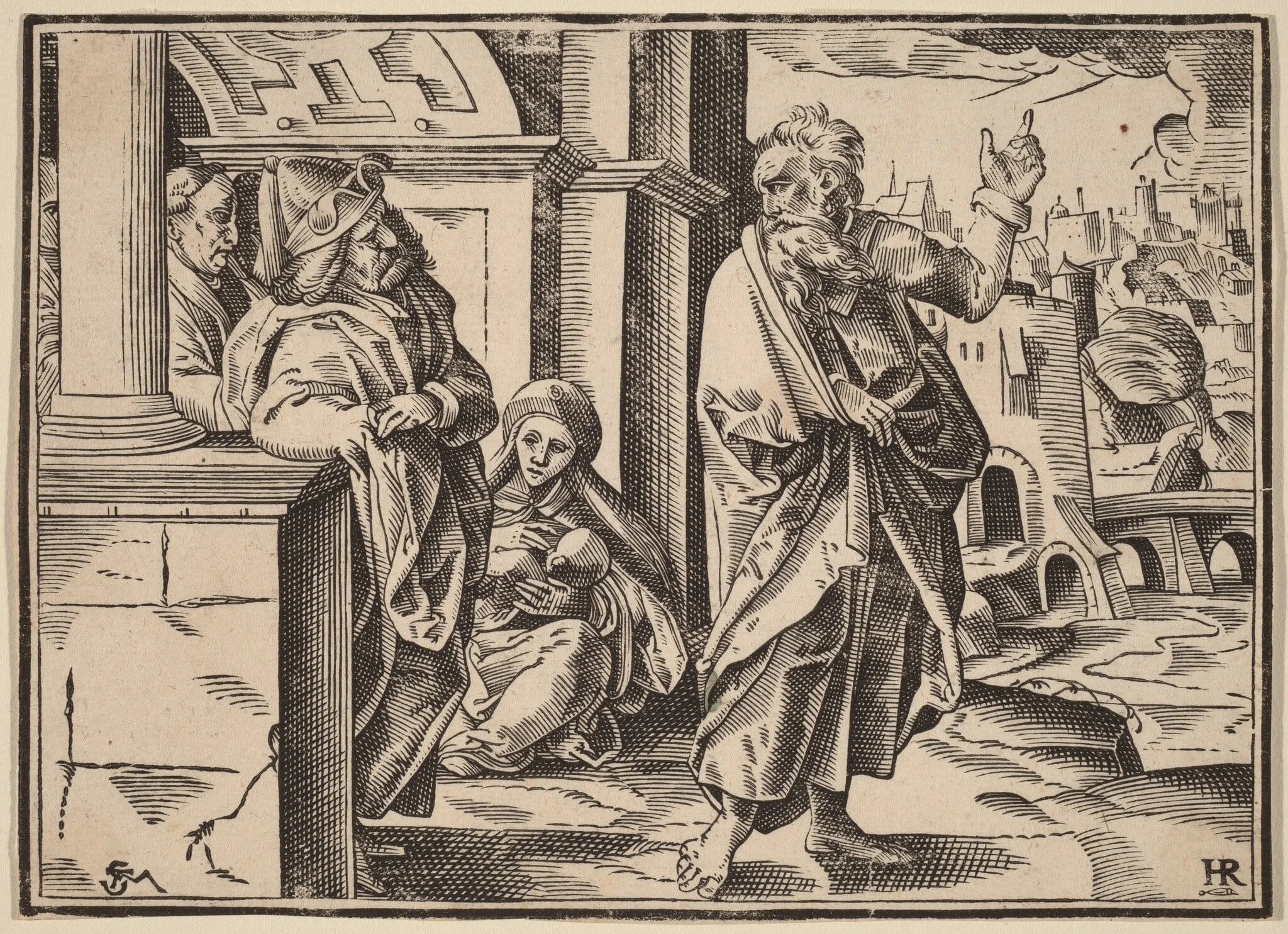Christ Tells His Disciples of the Last Judgment, by Christoph Murer, ink, 1630