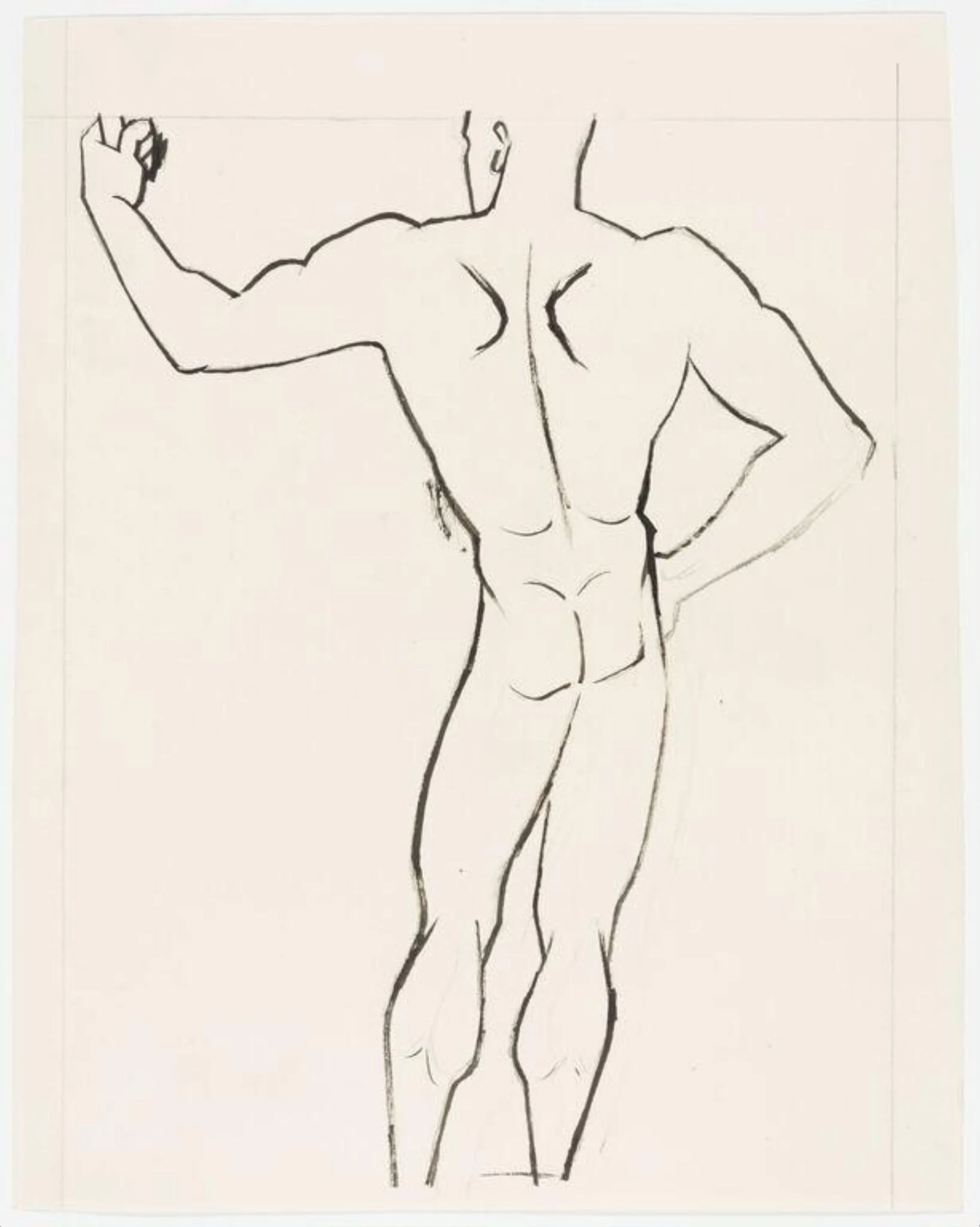 Preliminary drawing for a satirical cartoon `Ja was ist denn das?'