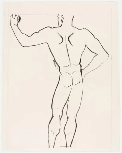 Preliminary drawing for a satirical cartoon `Ja was ist denn das?'