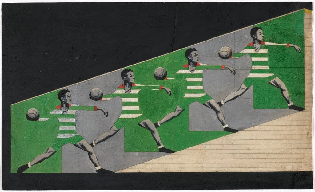 Untitled, by Georgii Stenberg Vladimir Stenberg, gouache, 1928