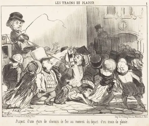 Aspect d'une gare de chemin de fer...