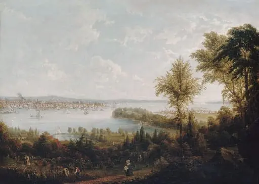 View of the Bay and City of New York from Weehawken