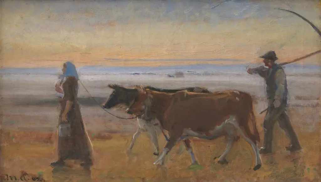 Cows Being Driven across the Moor