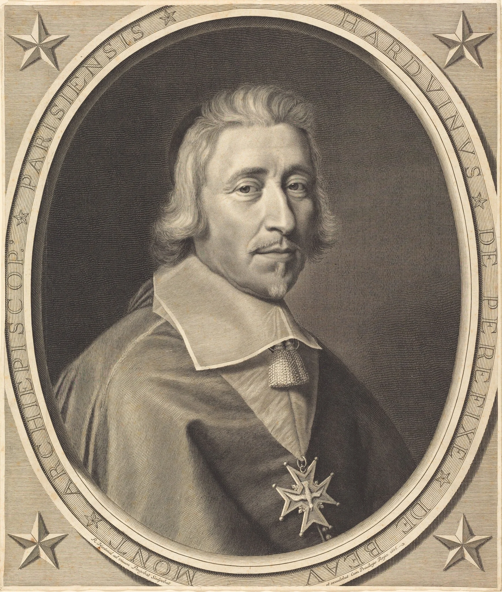 Hardouin de Perefixe, by Robert Nanteuil, ink, 1663