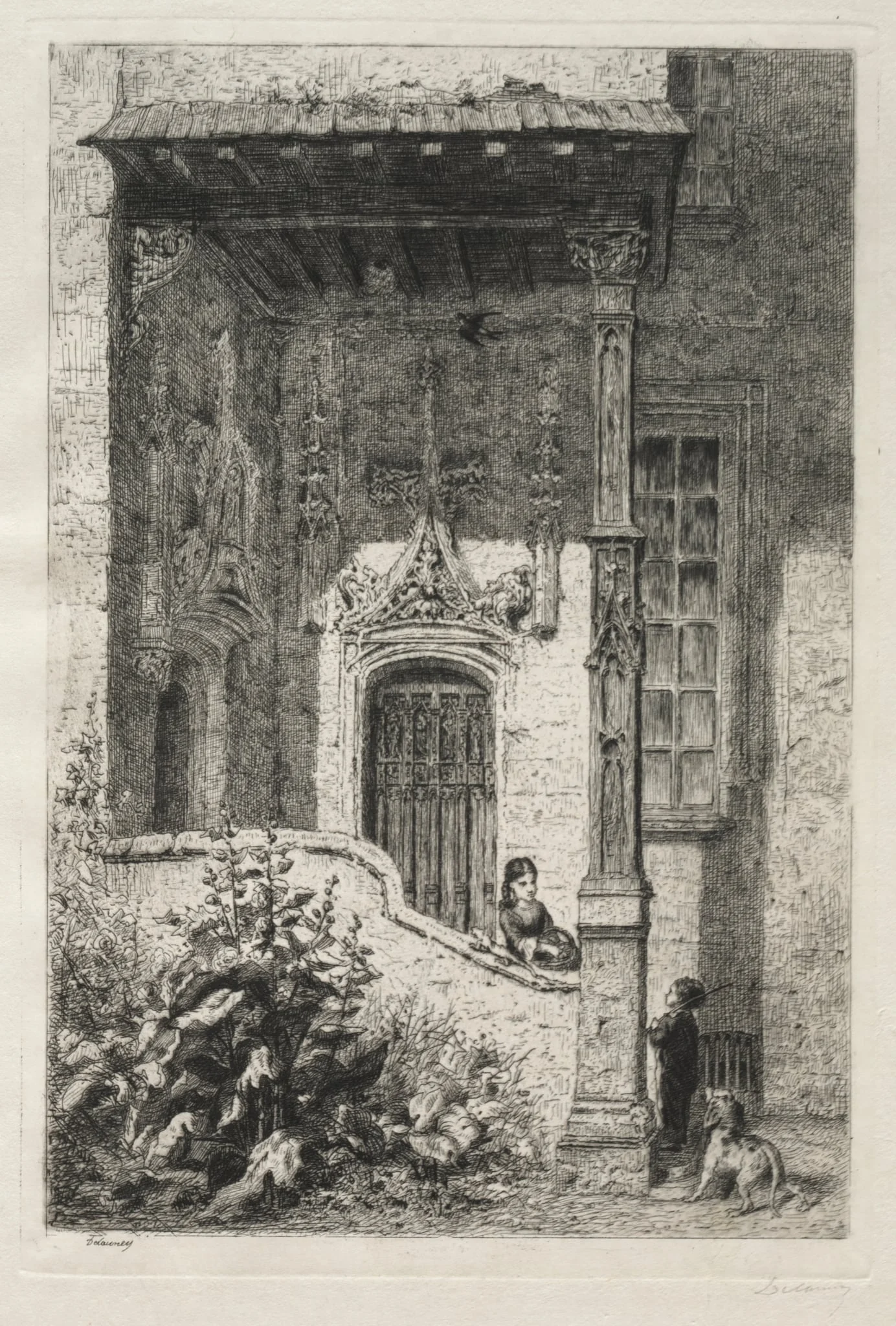 Maison dite de la Reine Blanche, Rue St. Hippolyte, by Alfred-Alexandre Delauney, 1882