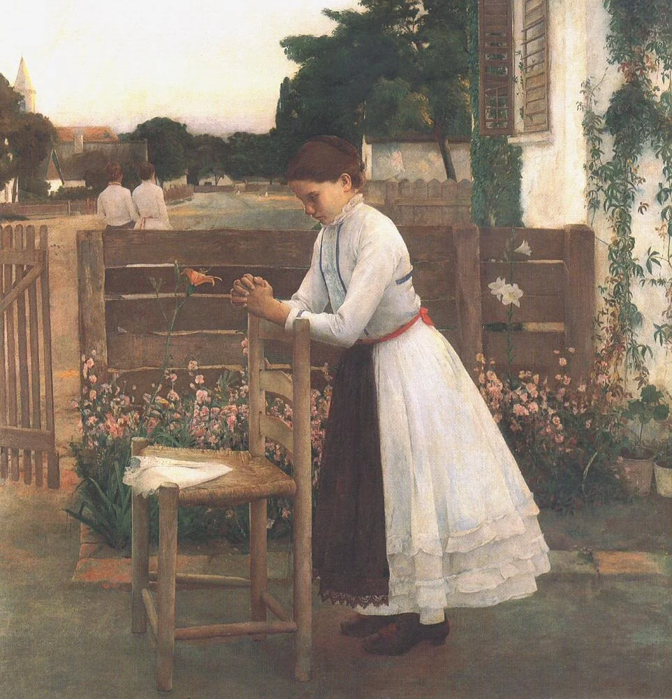 Devotion (Ave Maria), by Béla Iványi-Grünwald, oil, 1896