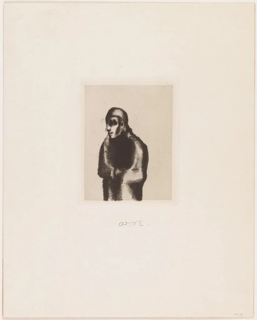 Untitled, by Odilon Redon, ink, 1888