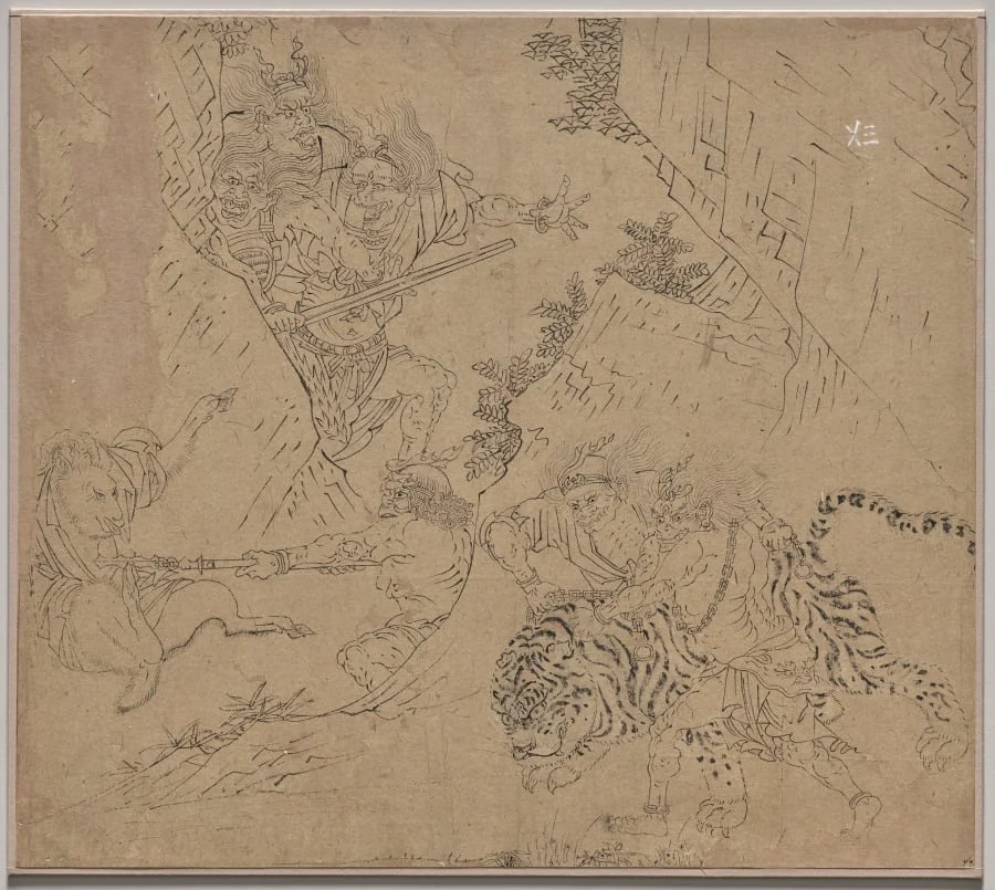 Album of Daoist and Buddhist Themes: Search the Mountain: Leaf 43, by Unknown, unspecified, 1204