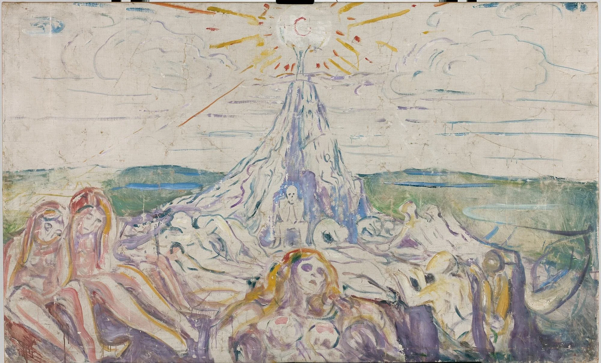 The Human Mountain, by Edvard Munch, oil, 1909