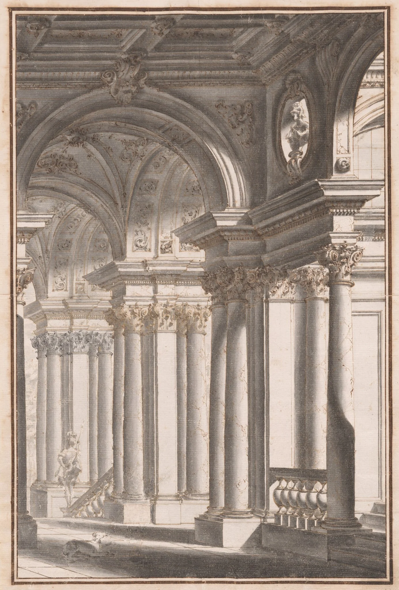 Architectural Capriccio with a Soldier and Dog