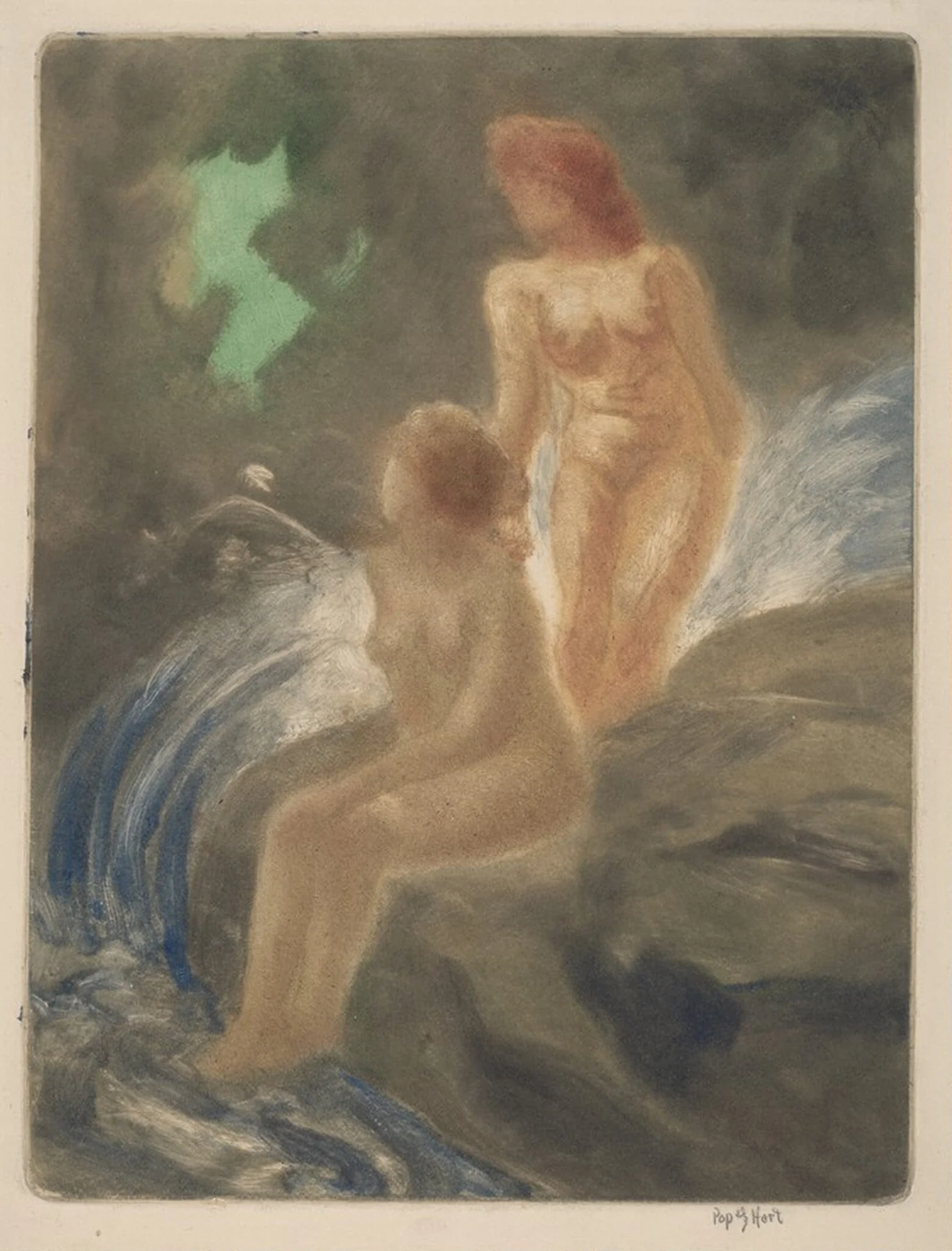The Brook, by George Overbury Hart, ink, 1926
