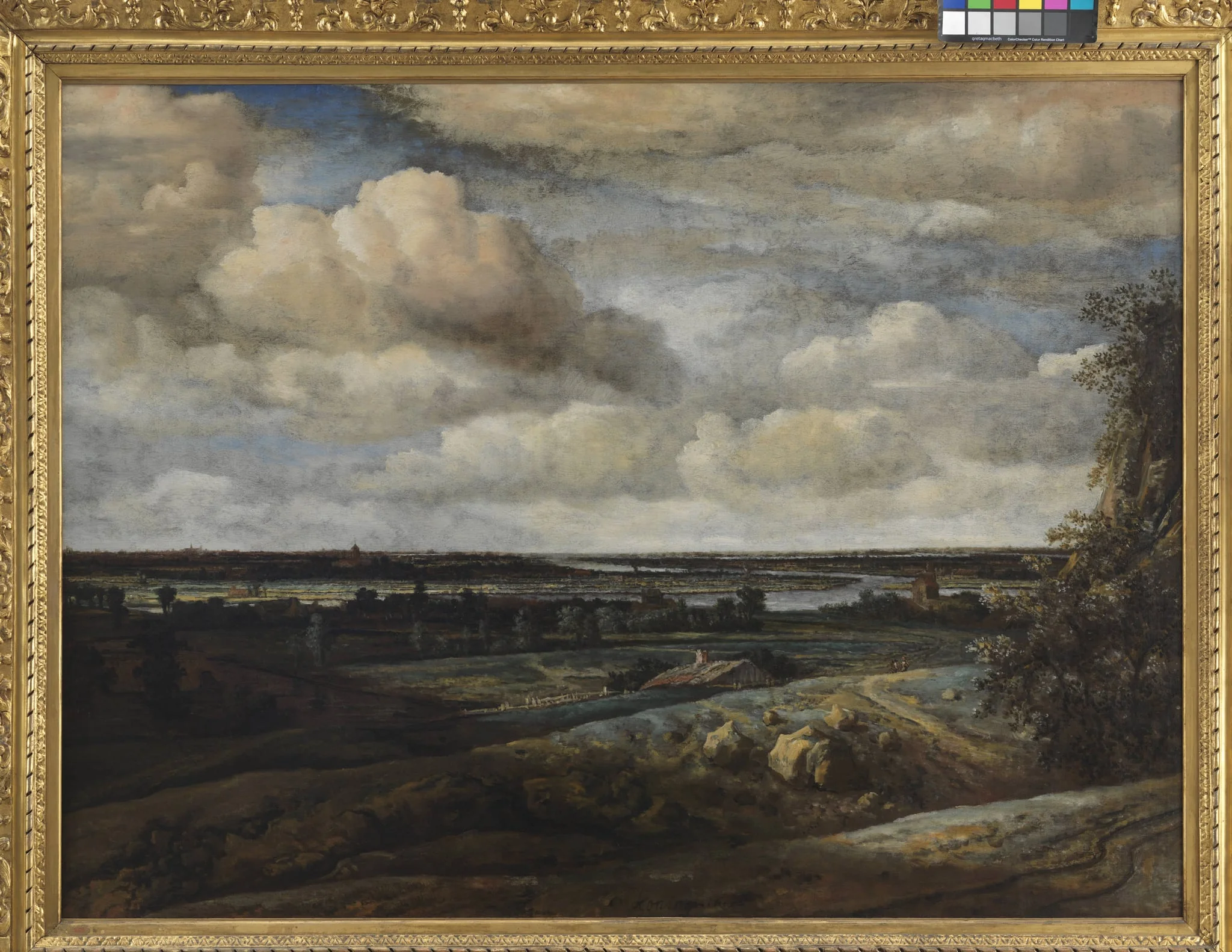 Dutch Panorama Landscape with a Distant View of Haarlem, by Unknown, unspecified, 1654