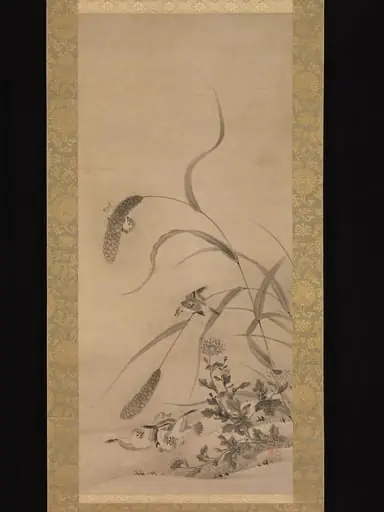 粟に燕図|Millet and Sparrows